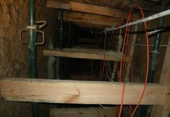 Apuntalamiento de la galería