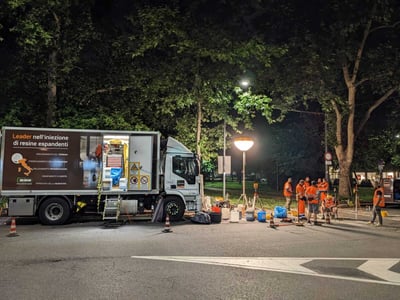 Camión taller de Uretek