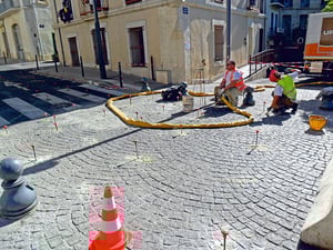 Inyecciones de resina en el pavimento