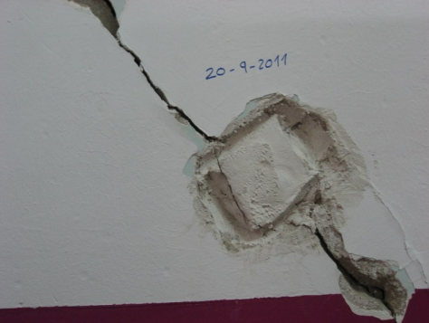 Detalle de la grieta