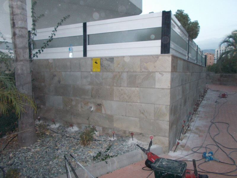 Inyecciones de resina en muro exterior