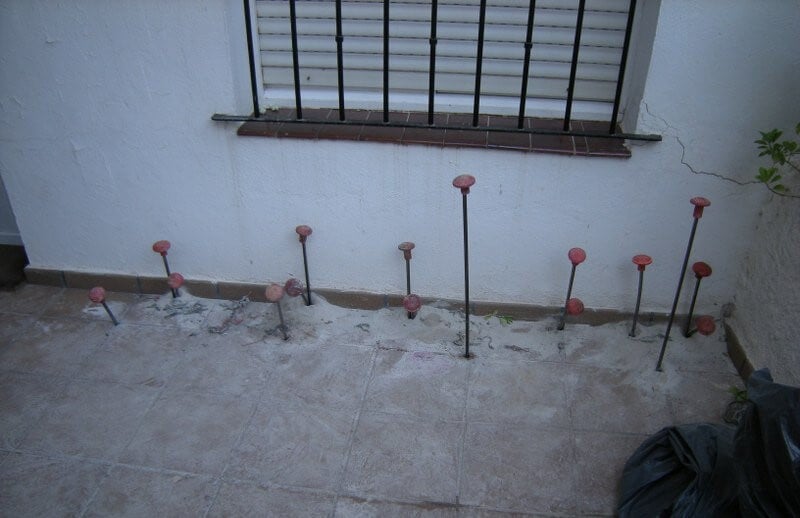 Malla de inyecciones de resina