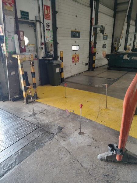 Puntos de inyección de resina