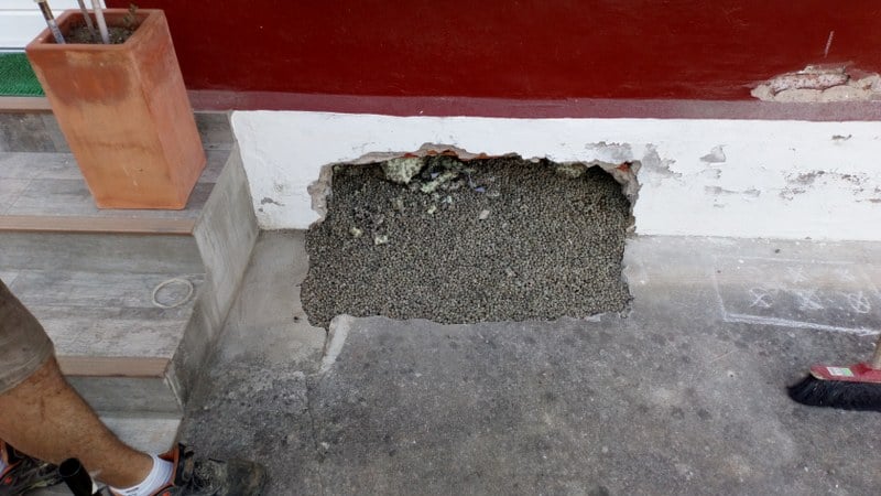 Relleno de forjado sanitario