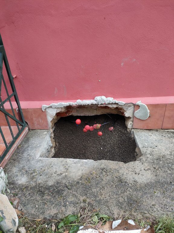 Relleno del forjado sanitario