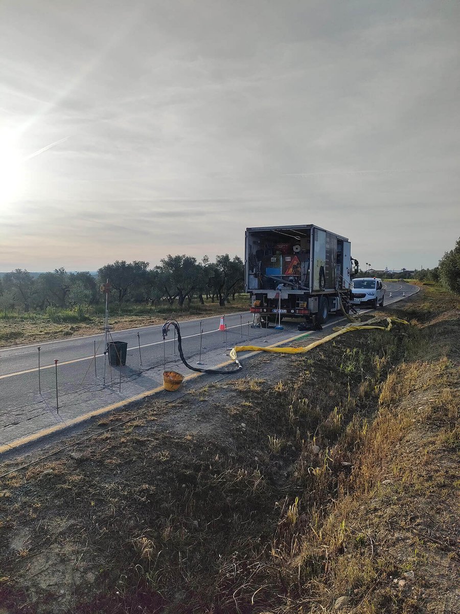 Instalación del camión taller de Uretek