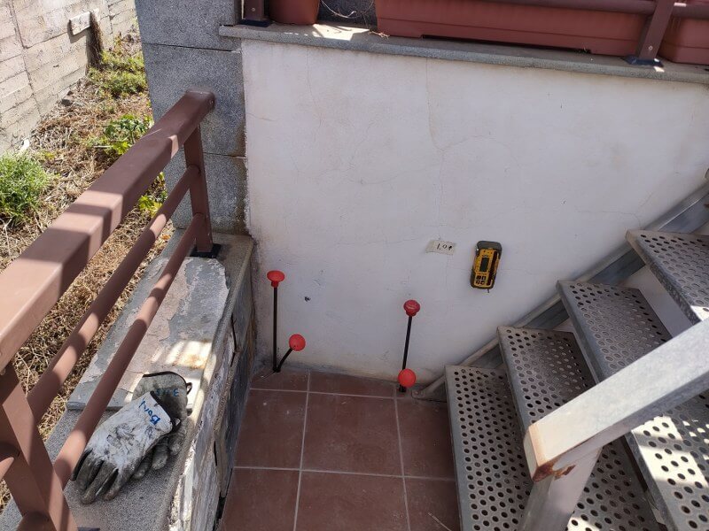 Inyecciones de resina en la fachada