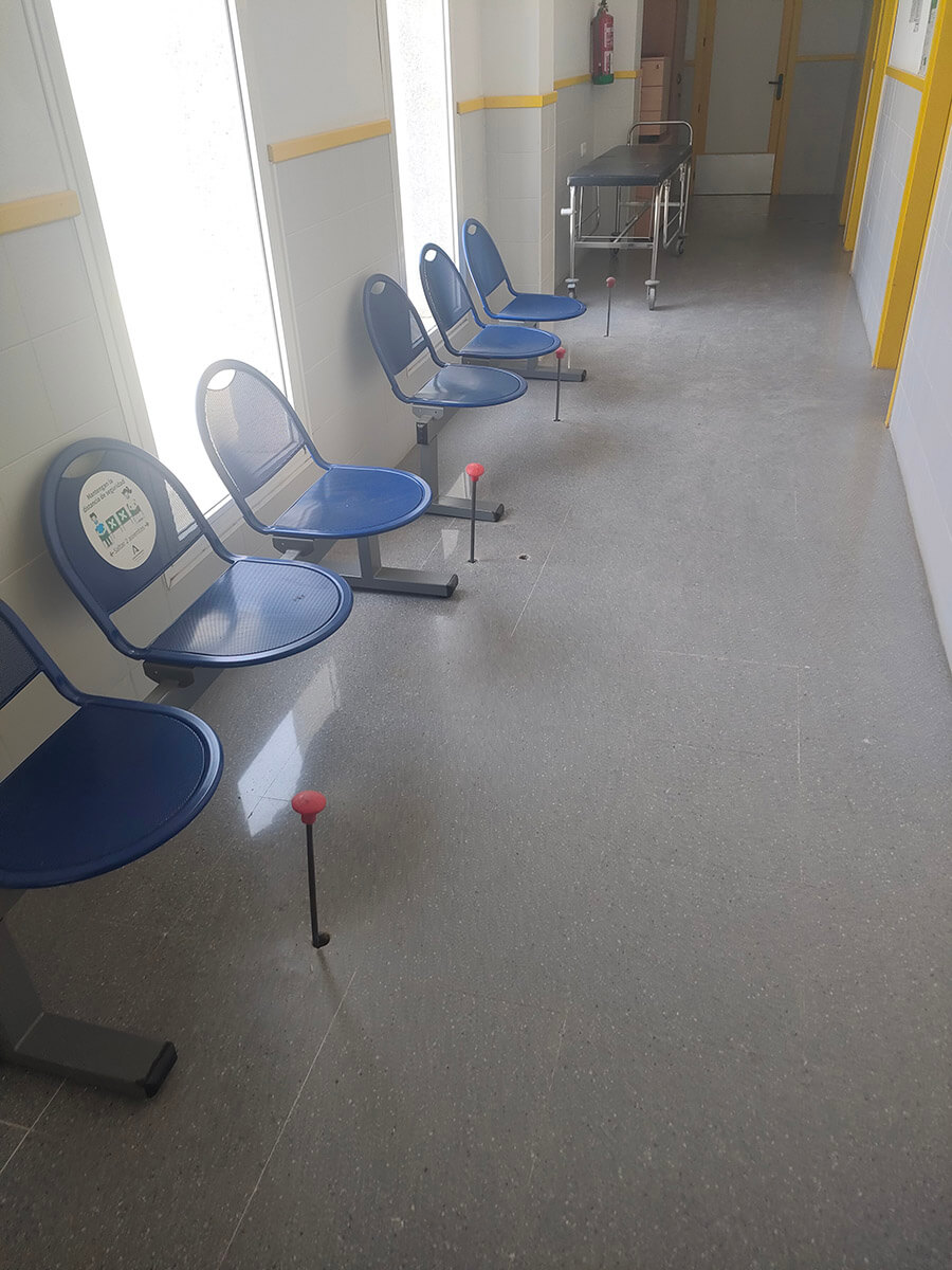Inyecciones de resina en centro de salud para la consolidación del terreno de cimentación