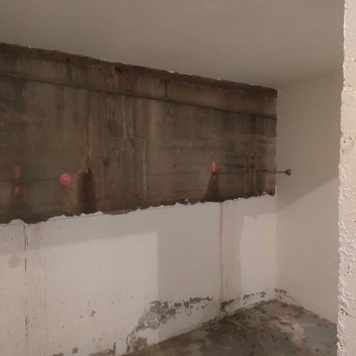 Disposición de la malla de inyecciones en el muro de contención
