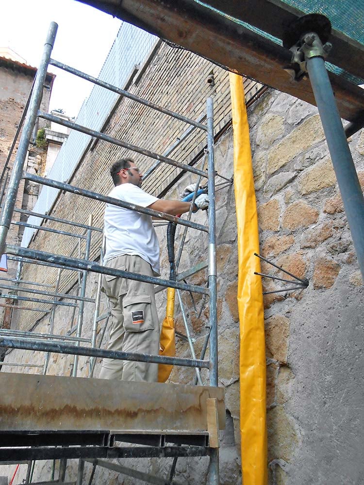 Colocación de las cánulas de inyección