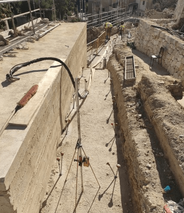 Malla de inyección para la aplicación de Uretek Floor Lift