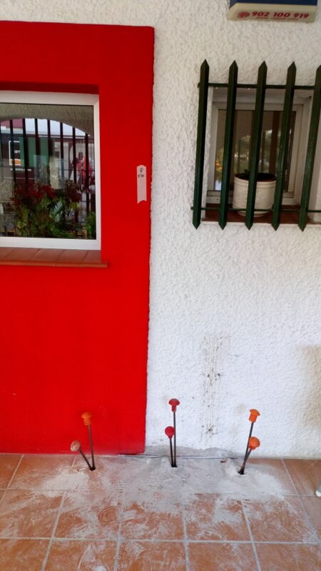 Inyecciones de resina en el exterior