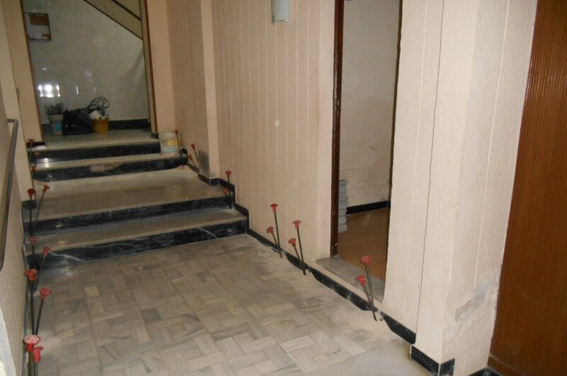 Inyecciones en el interior del edificio