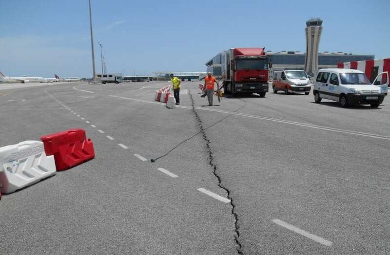 Pavimento del aeropuerto de Málaga