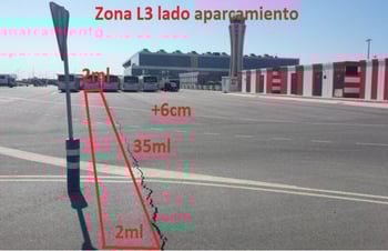 Zona de la intervención, lado aparcamiento