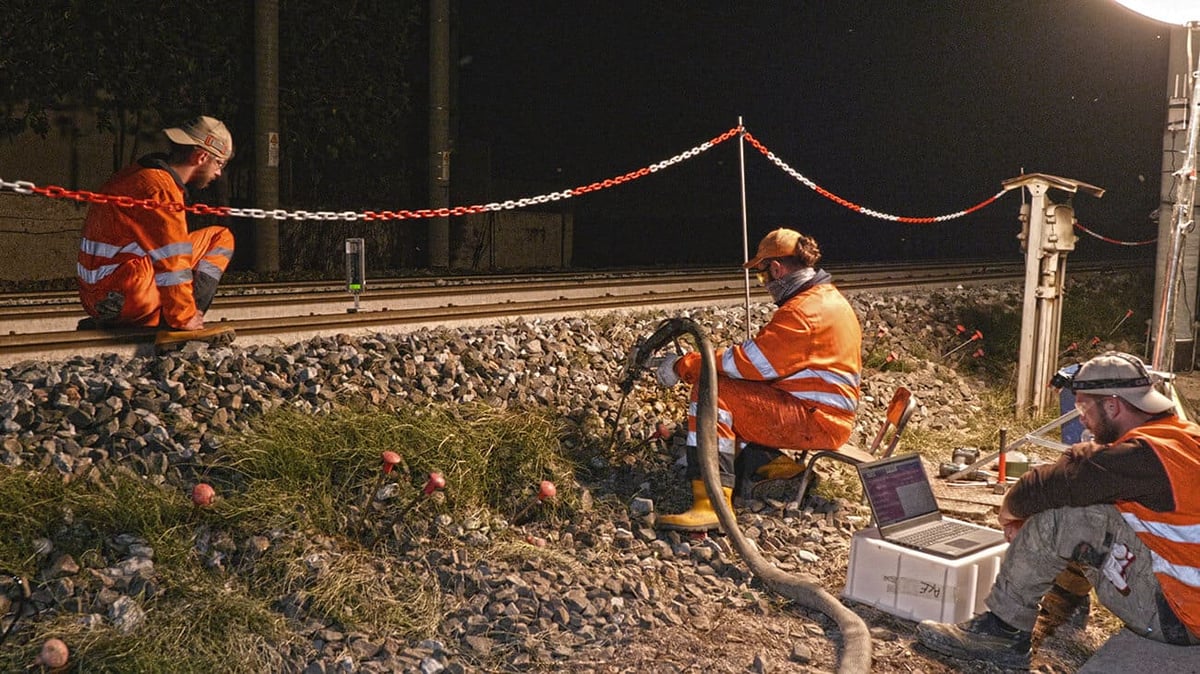 Inyecciones de resina expansiva en terraplén ferroviario