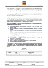 Política de calidad y medioambiente