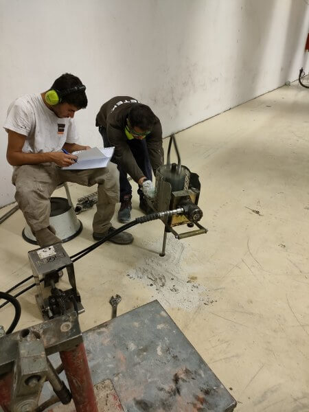 Realización de ensayo penetrométrico