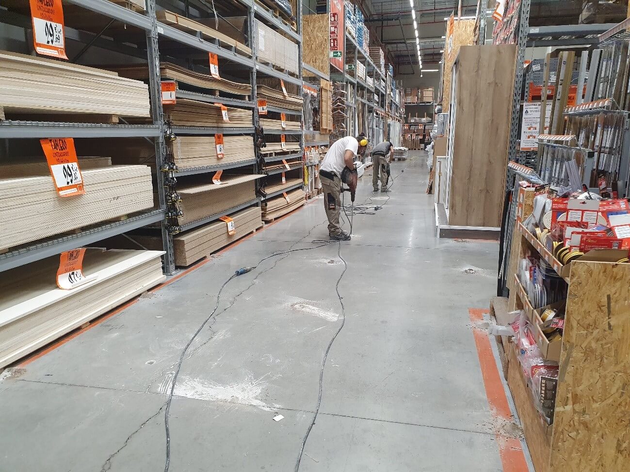 perforación en el interior