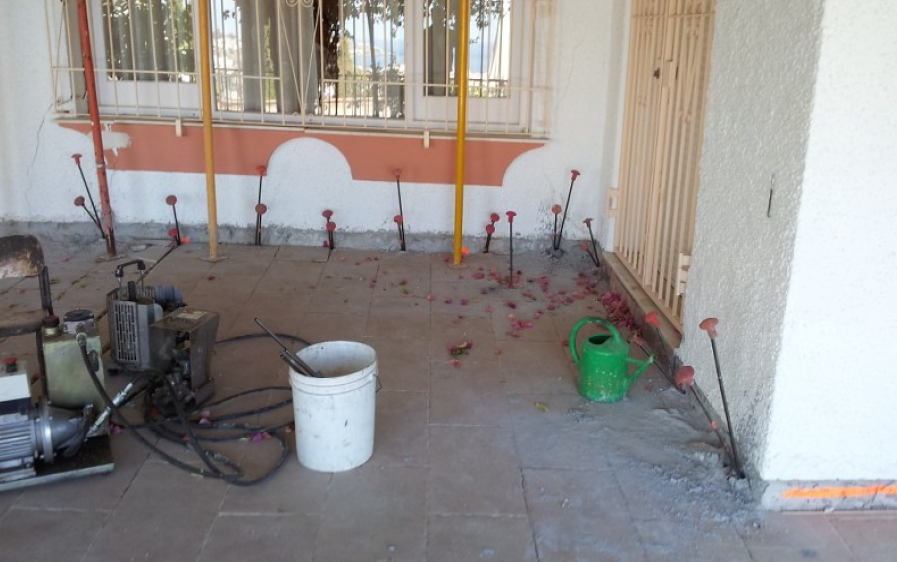 Inyecciones de resina en el exterior