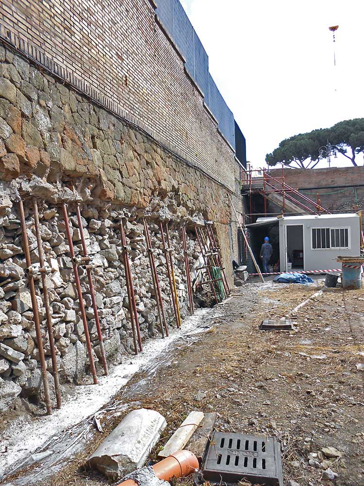 Muro afectado