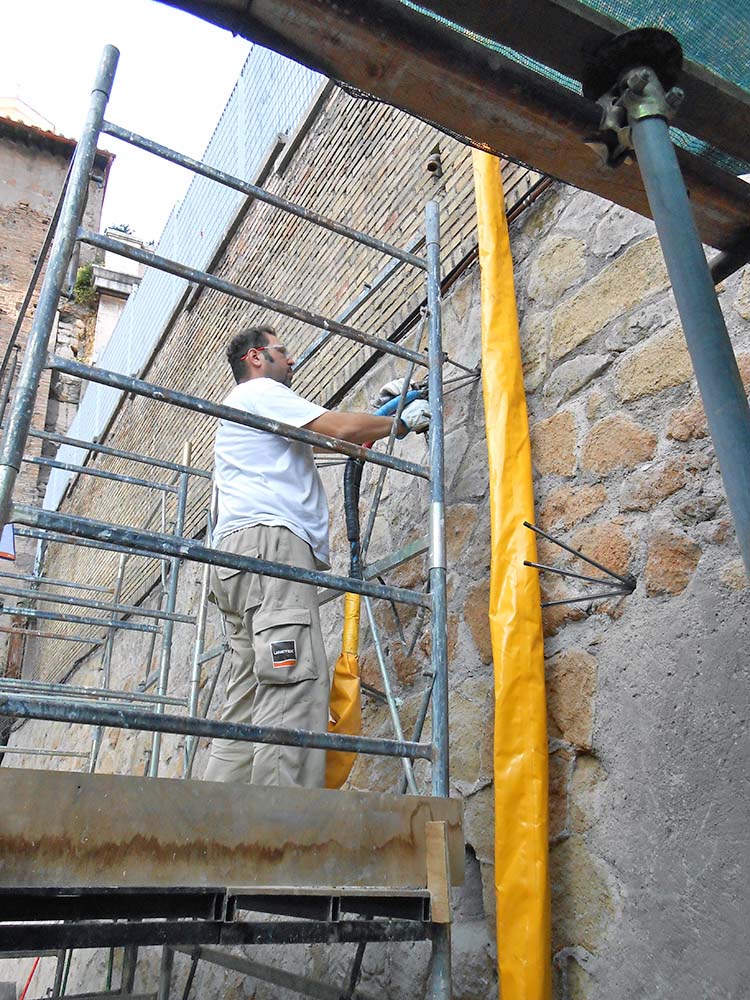 Colocación de las cánulas de inyección