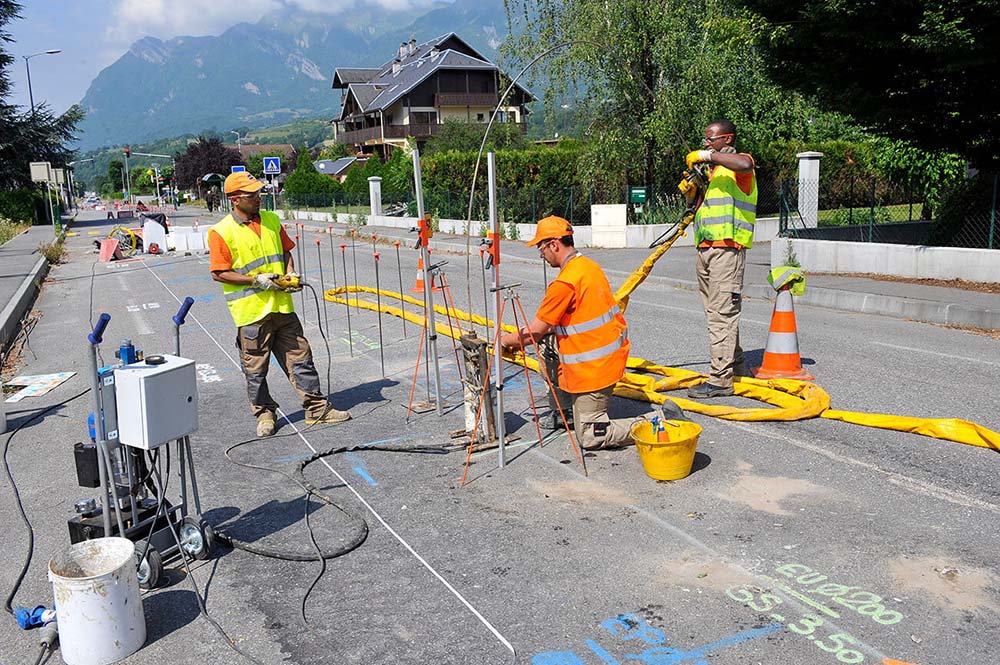 Recuperación de la planitud de una carretera