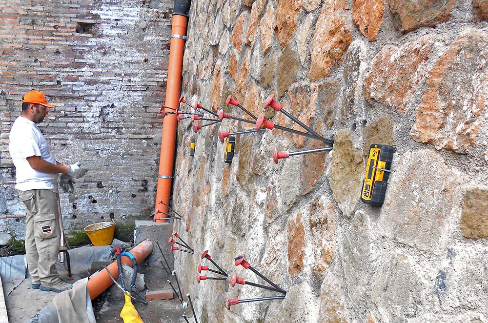 Perdida de aglutinante en un muro